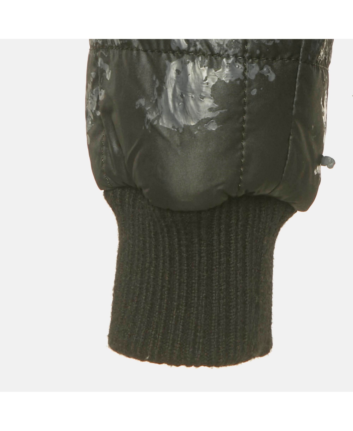 Pre-Owned Dolce & Gabbana Men's Black Printed Synthetic & Cotton Knit Bomber Jacket