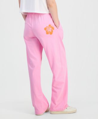 Juniors' Cotton Luxe Surf Relaxed Track Pants