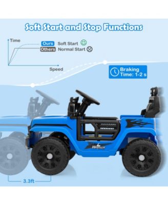 12V Kids Ride On Truck With Remote Control LED Lights And Music