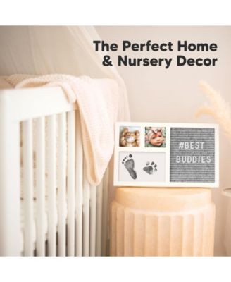 Heartfelt Inkless Baby Hand & Footprint Frame Kit with Letterboard, Dog Paw Print, Baby Shower Gifts for New-Moms