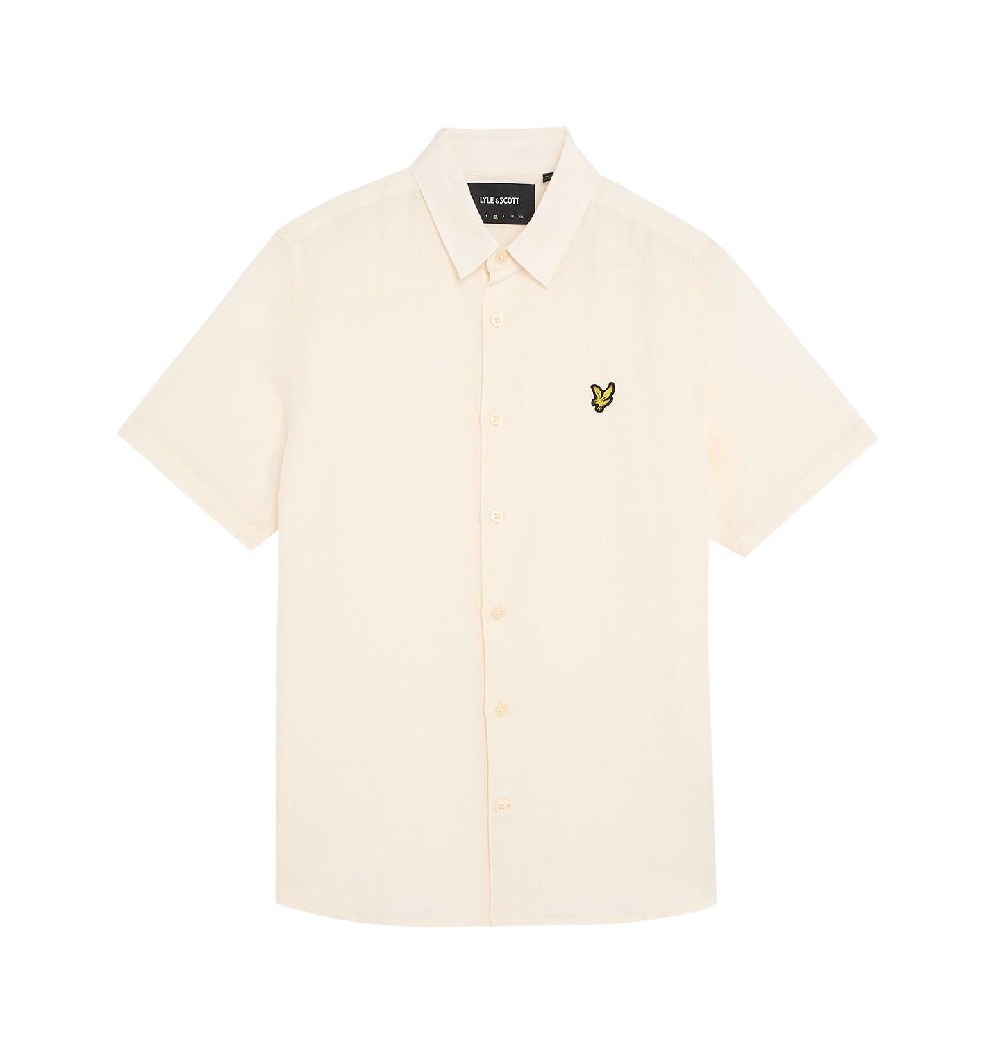 Мужская рубашка Lyle & Scott Hemp Short Sleeve, цвет: Натуральный — фото 2
