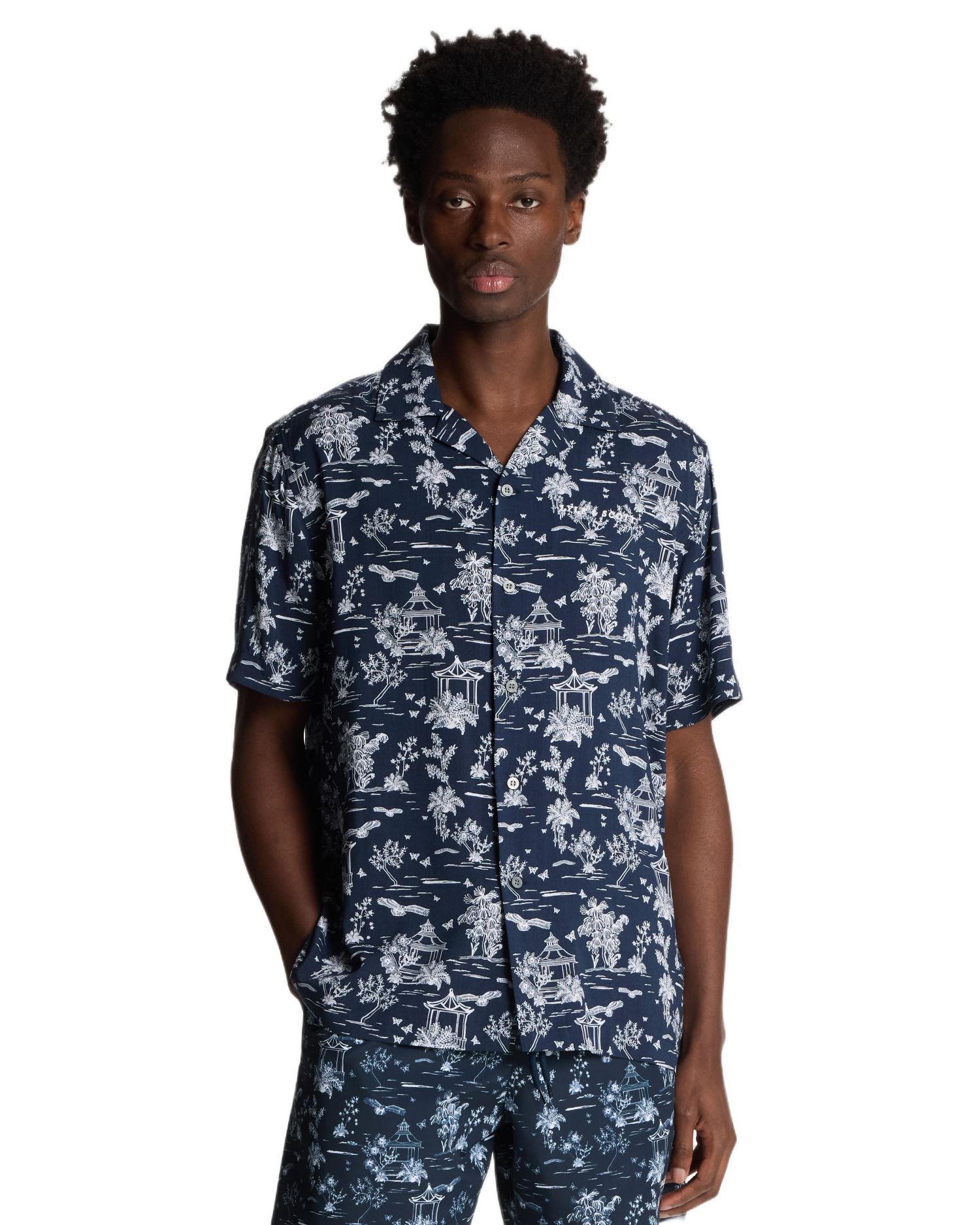 Men's Botanical Garden Print Resort Shirt