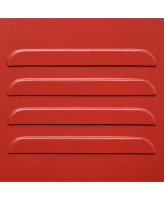 Locker-Style Nightsd Storage Side Table w/ Shelf & Metal Frame,