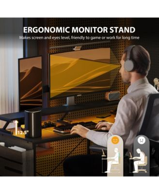 58" Reversible L Shaped Desk, Corner Computer Desk,