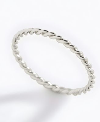 Mint Lily Dainty Braided Stacking Ring - 925 sterling silver 49$
