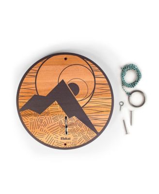Hook and Ring Toss Game with Natural Wood Finish