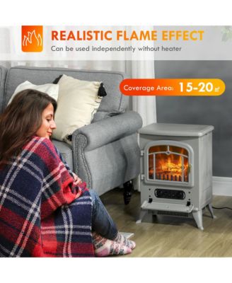 Electric Fireplace Heater with Realistic LED Flames