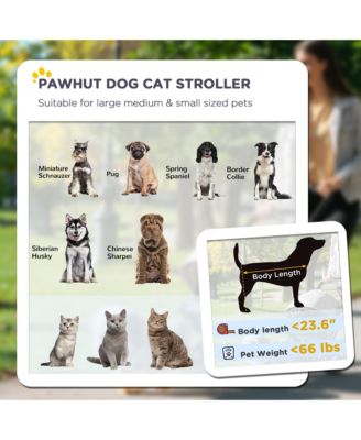 One-Click Foldable Dog Stroller for M L Dogs, Pet Stroller,