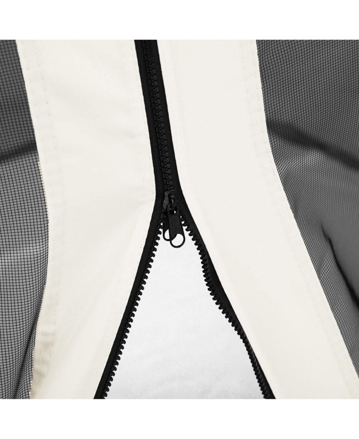 Outsunny 10' x 10' Universal Replacement Mesh Sidewall Netting for Patio Gazebos and Canopy Tents with Zippers, (Sidewall Only) White