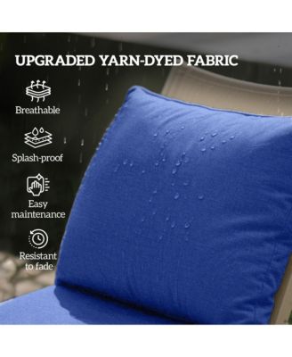 4 Outdoor Chair Cushions with Seat & Backrest, 24" x 24"