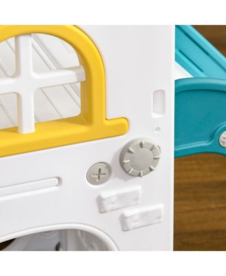 5 in 1 Toddler Slide with Basketball Hoop for 1-3 Years Olds,