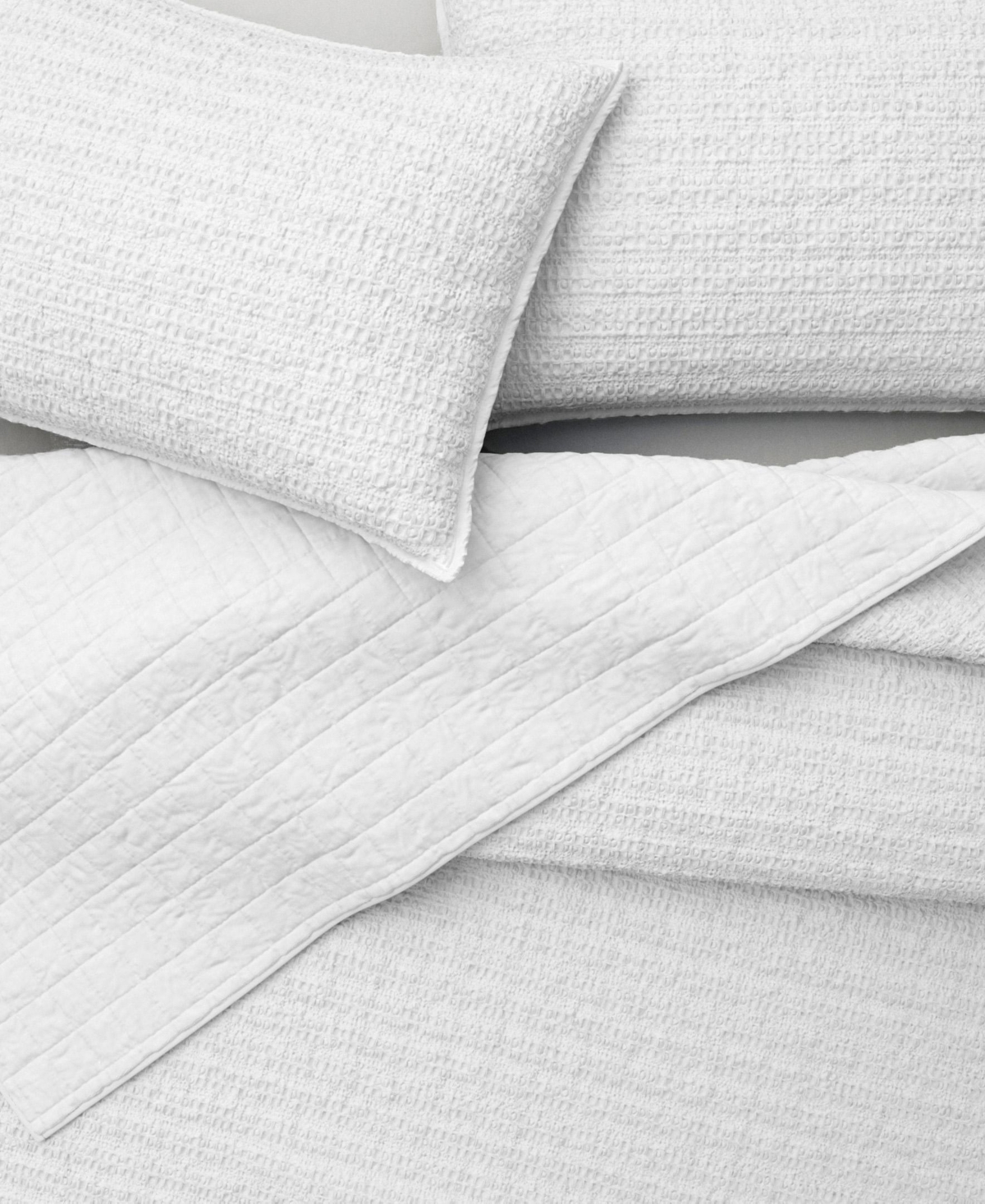 Linery & Co. 3-Pc. 100% Cotton Honeycomb Waffle Garment Washed Quilt Set