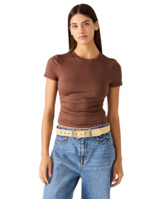 Women's Seasonal Straw Double Buckle Two-Tone Belt