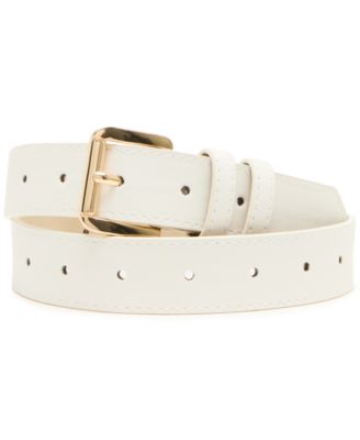 Women's Grain and Double Keeper Buckle 2-Pc Wide Belt