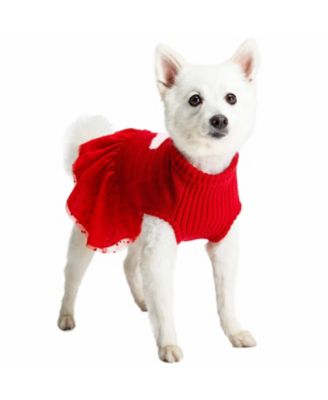 Pom-Pom Heart Dog Sweater