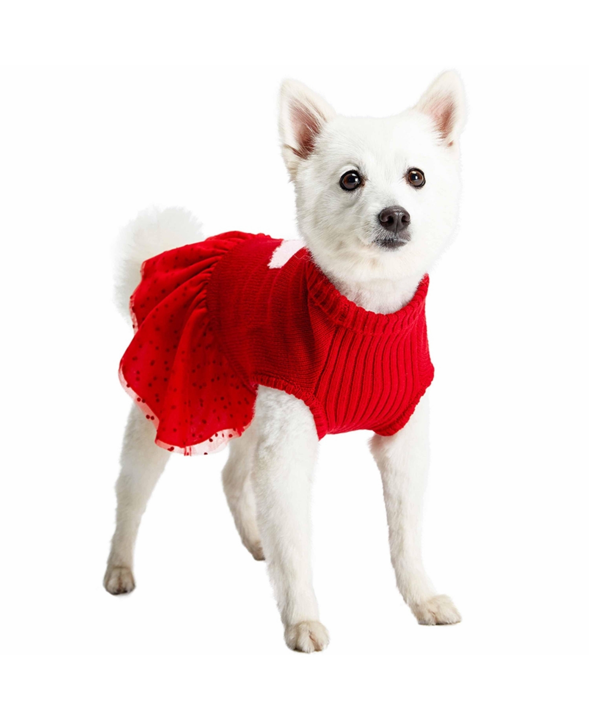 Blueberry Pet Pom-Pom Heart Dog Sweater