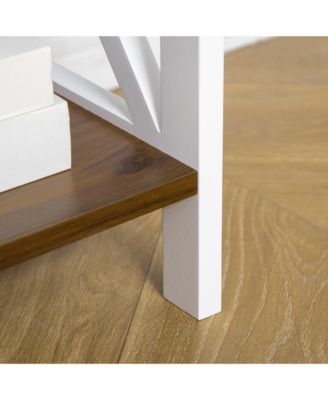 4-Tier Shelving Bookcase Storage Cupboard with Pull Out Drawer,