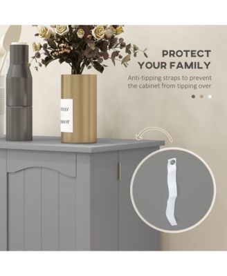 Kitchen Pantry Storage Cabinet w/ 5-tier Shelving, 12 Spice Racks