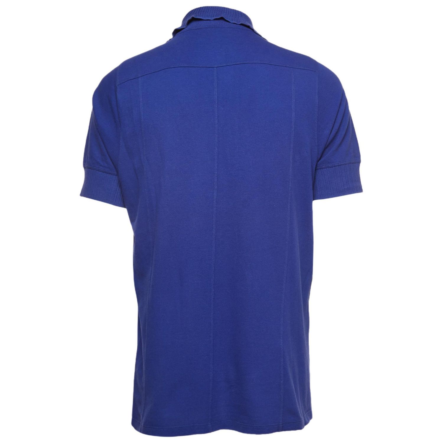Men's Purple Logo Embroidered Cotton Polo T-Shirt