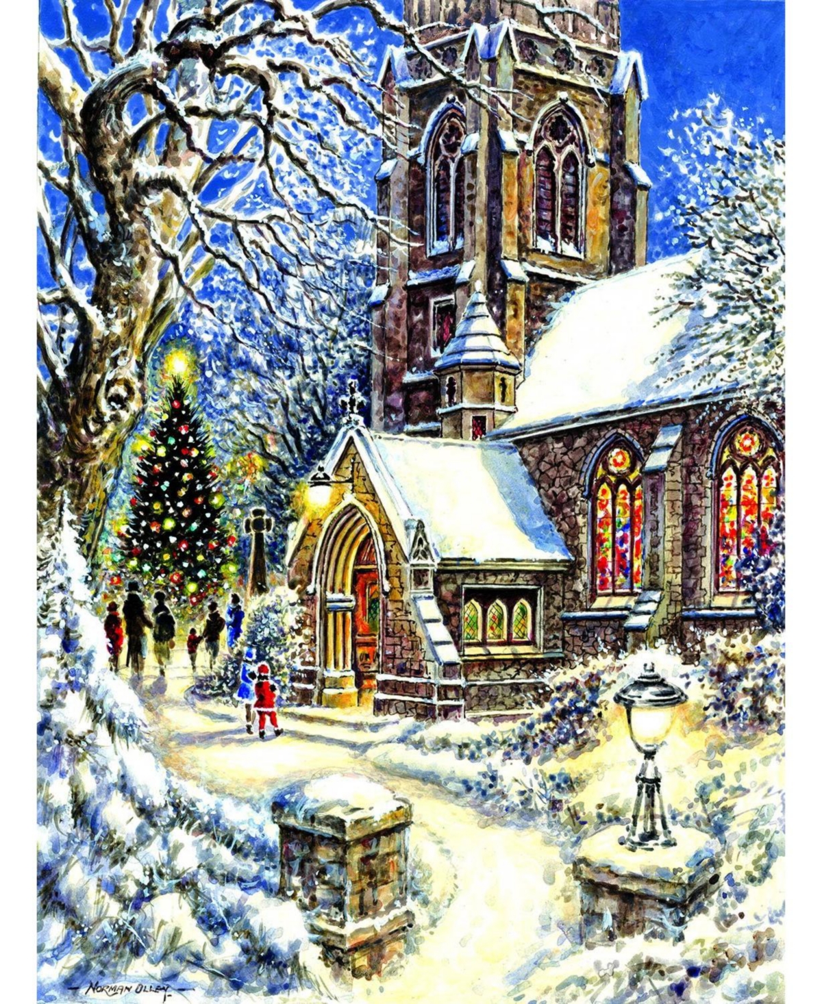 SunsOut SunsOut Church in the Snow 1000 piece Jigsaw Puzzle for Adults Christmas
