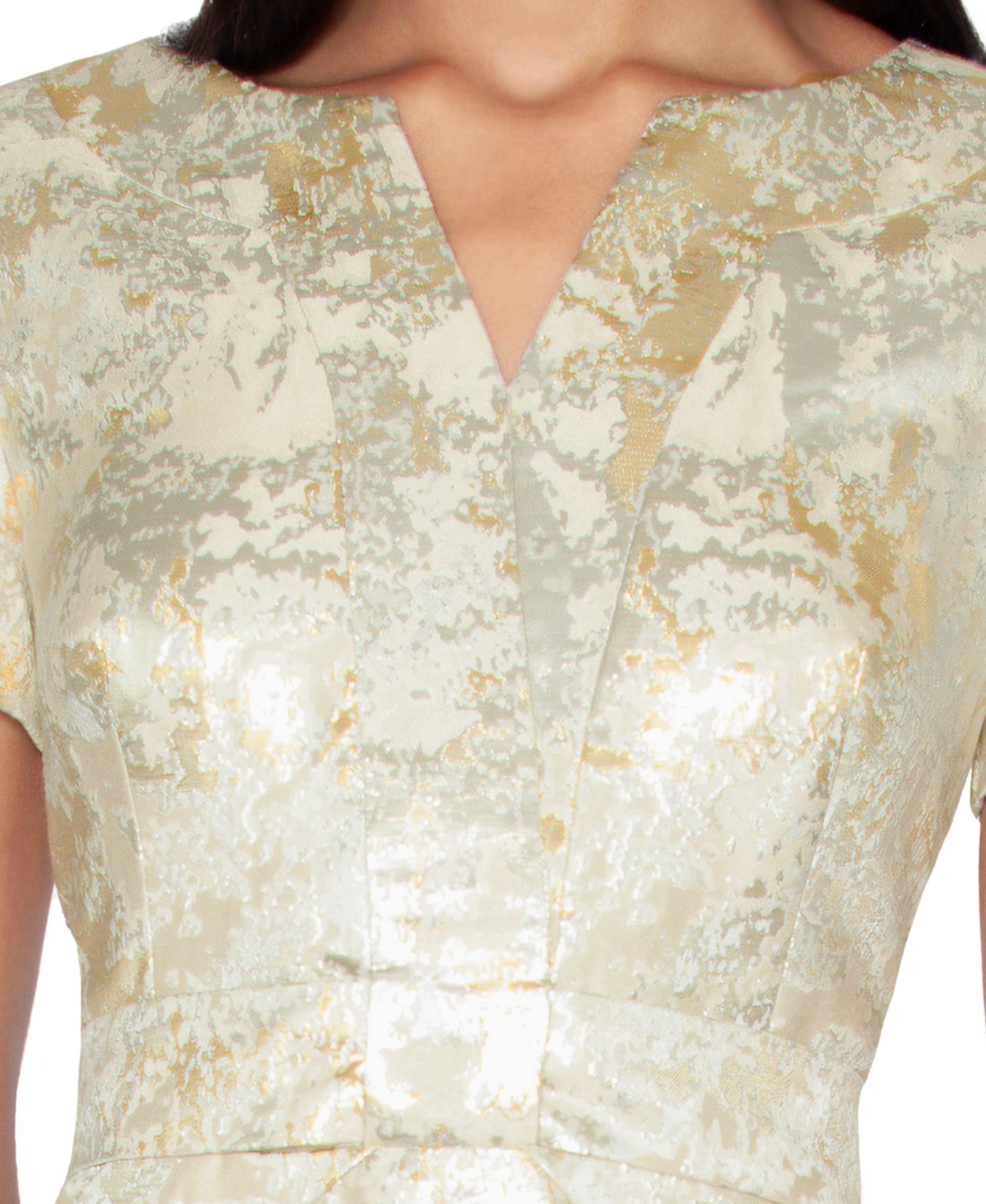 Women's V-Neck Waist Bow Sheath Dress