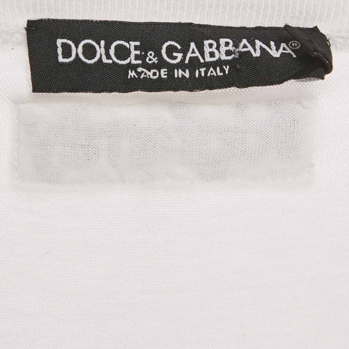 Pre-Owned Dolce & Gabbana Women's White Boycott Logo Print Cotton T-Shirt