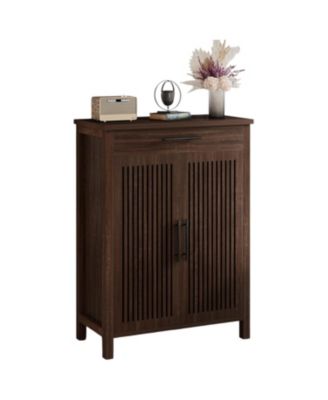 Shoe Storage Cabinet with Doors and Top Drawer