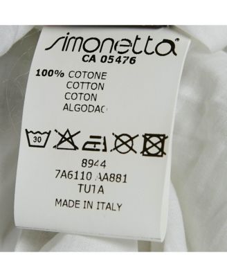 Women's White Floral Print Cotton Smock Detail Jumpsuit