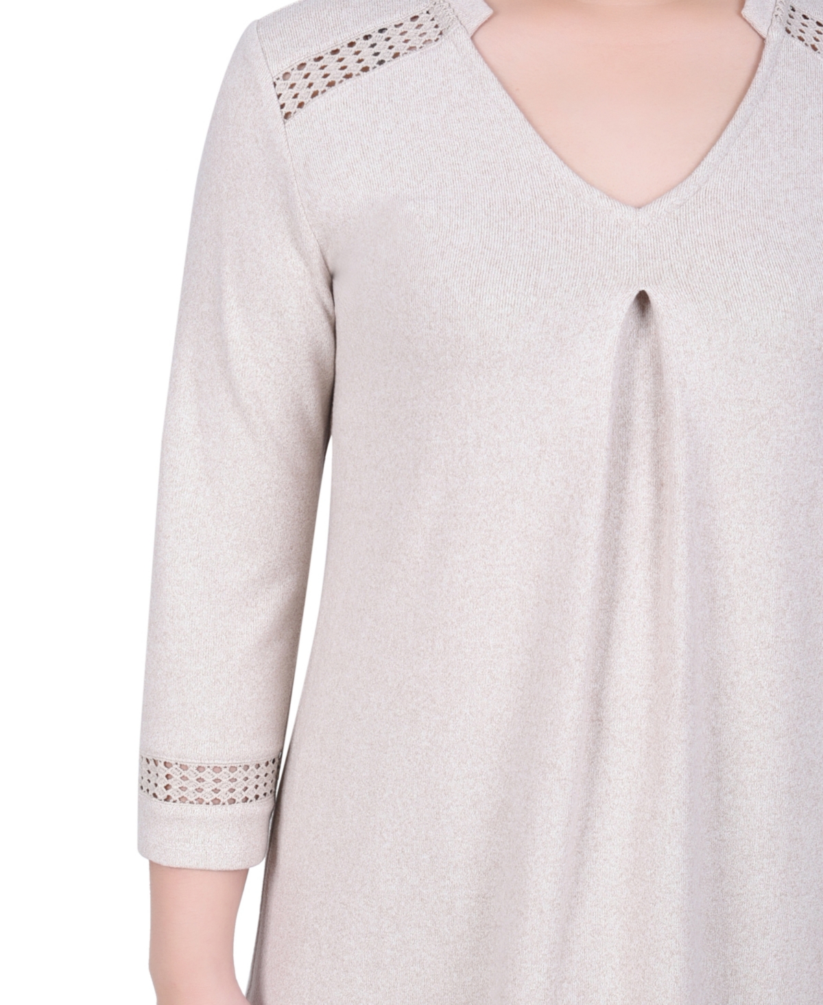 Ny Collection Women's 3/4 Sleeve Swing Tunic Top