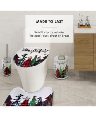22-Piece Complete Holiday Bathroom Accessory & Bathrug Set with Shower Curtains