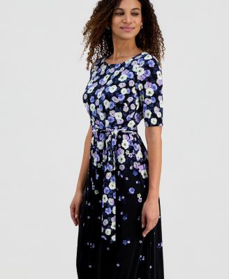 Women's Floral-Print Midi Dress