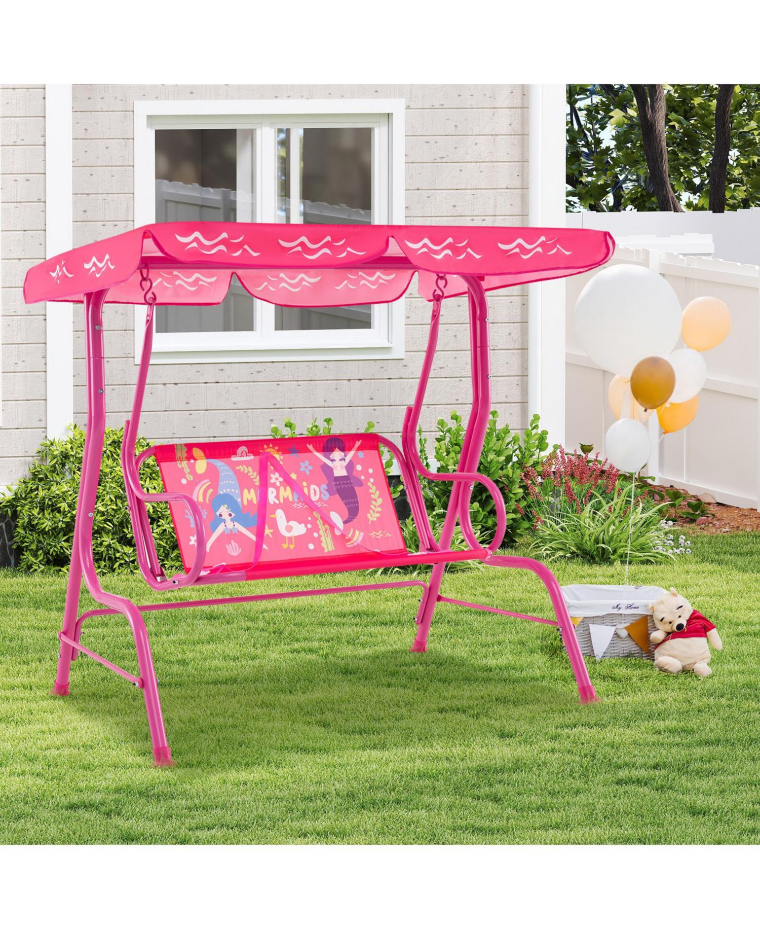 6-in-1 L-Shaped Toddler Slide with Climber, Hoop, and Storage