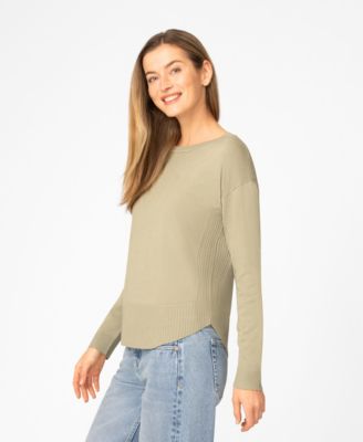 Women's Round Hem Pull-On Sweater