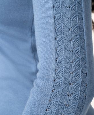 Women's Pointelle 3/4-Sleeve Sweater