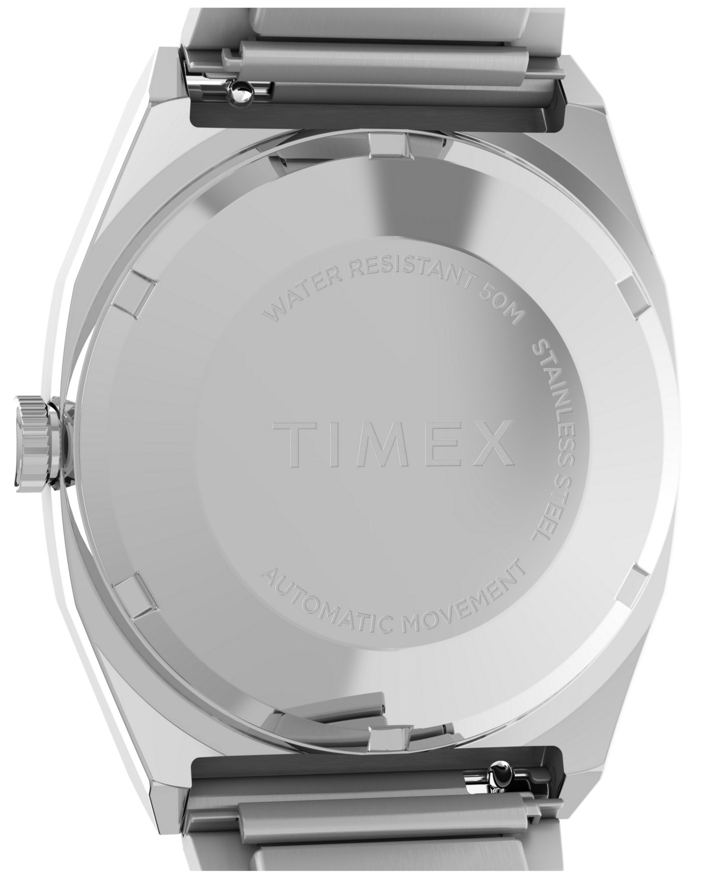 Мужские часы Timex Automatic Silver-Tone Stainless Steel Watch, 34mm — фото 4