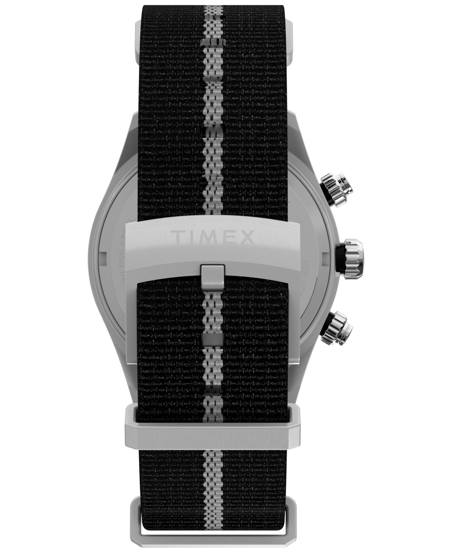 Мужские часы Timex Chronograph Black Fabric Watch, 39mm — фото 3