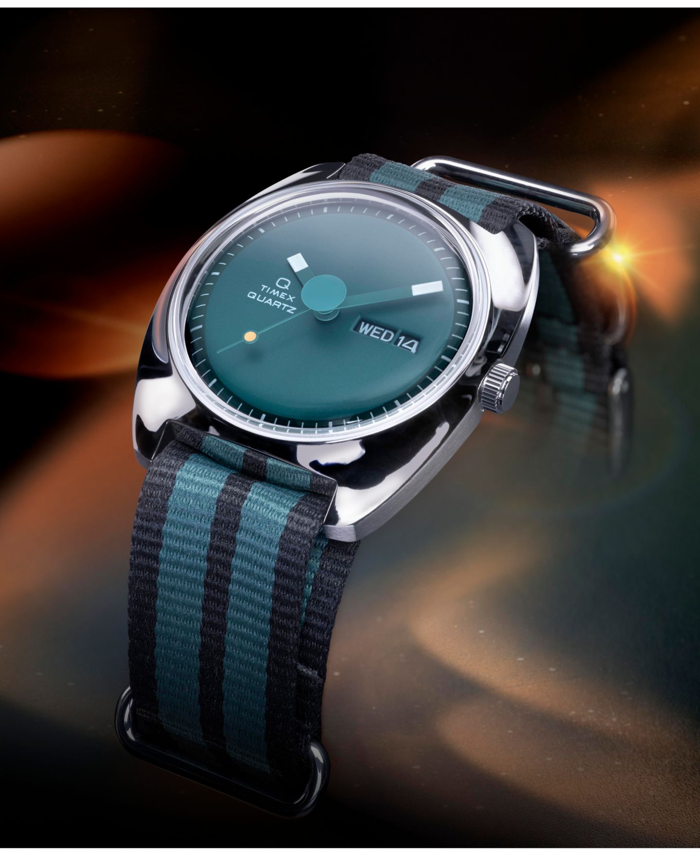 Мужские часы Timex Quartz Analog Green Fabric, 37mm — фото 6