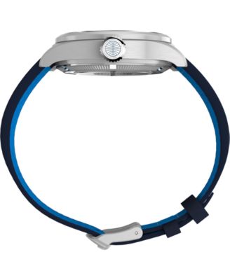 Men's Mechanical Automatic Blue Leather Watch, 41mm