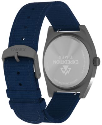 Men's Quartz Analog Blue Fabric Watch, 39mm