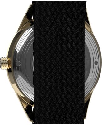 Men's Mechanical Automatic Black Fabric Watch, 38mm