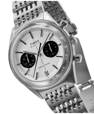 Men's Chronograph Silver-Tone Stainless Steel Watch, 40mm
