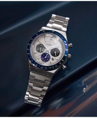 Men's Chronograph Silver-Tone Stainless Steel Watch, 40mm