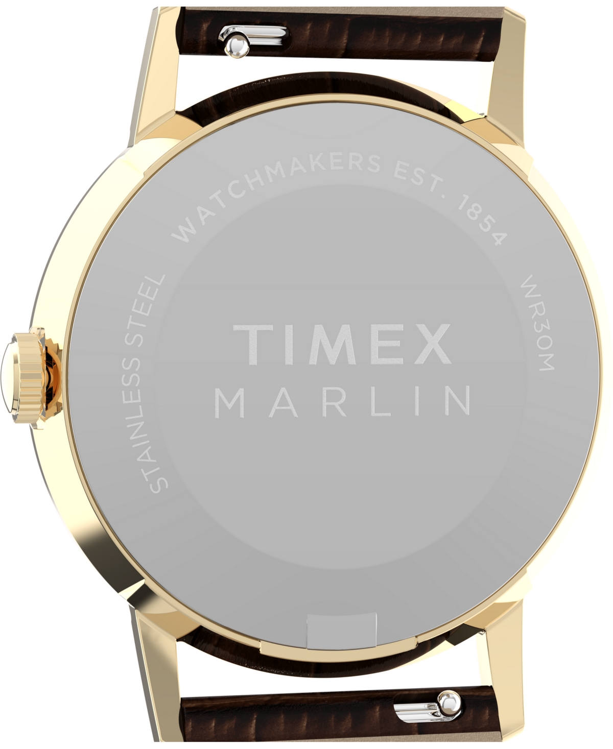 Timex Unisex Quartz Analog Brown Leather Watch, 34mm