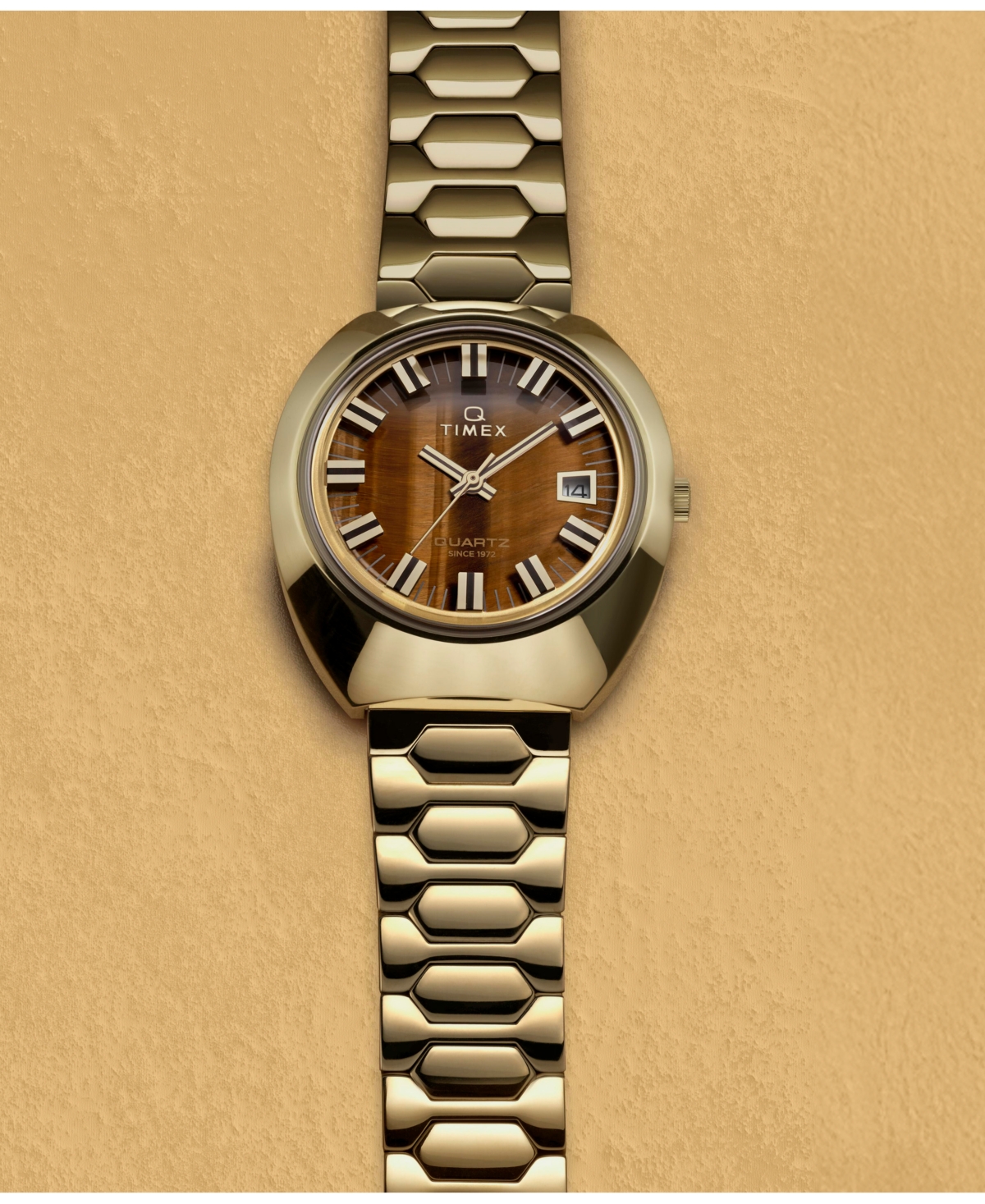 Timex Men's Quartz Analog Gold-Tone Stainless Steel Watch, 39mm