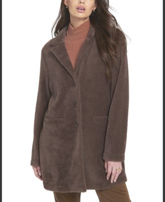 Women's Fuzzy Knit Coat Teddy