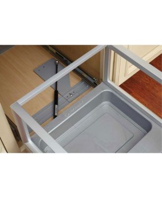 Double Pullout Kitchen Trash Can 50 qt., Silver, 5149-2150DM-217