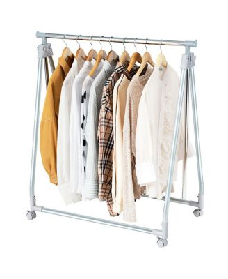 Extendable Foldable Heavy Duty Clothing Rack with Hanging Rod