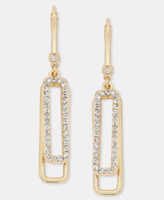 Pav&eacute; Shaky Link Drop Earrings