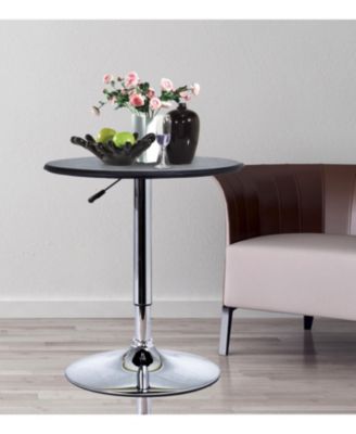 25" Round Indoor Home Pub Bar Table Adjustable Bistro Counter Round Swivel Top