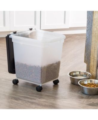32.5qt/25lbs Pet Food Container with Sealed Top, Black